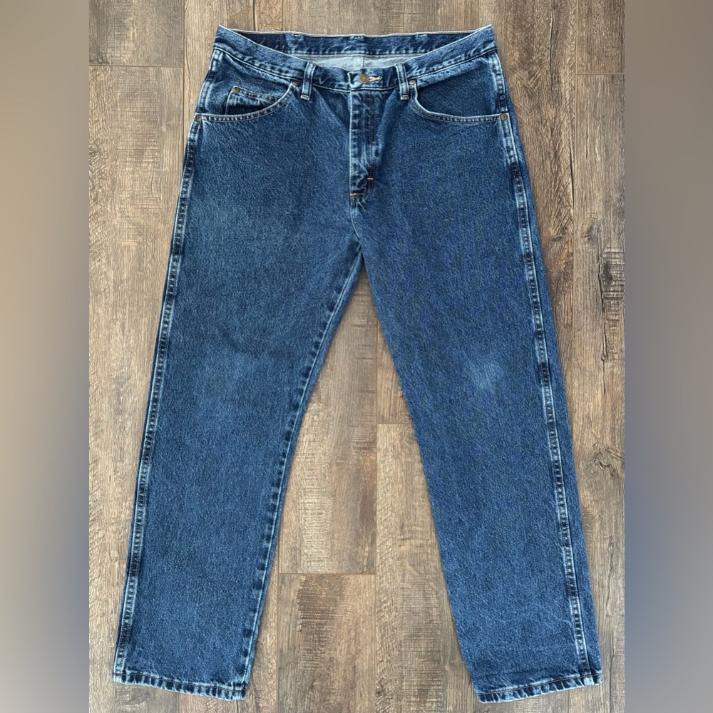 Wrangler Regular Fit Denim Blue Jeans Size 34x29